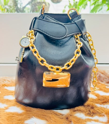 Sac à main seau en cuir