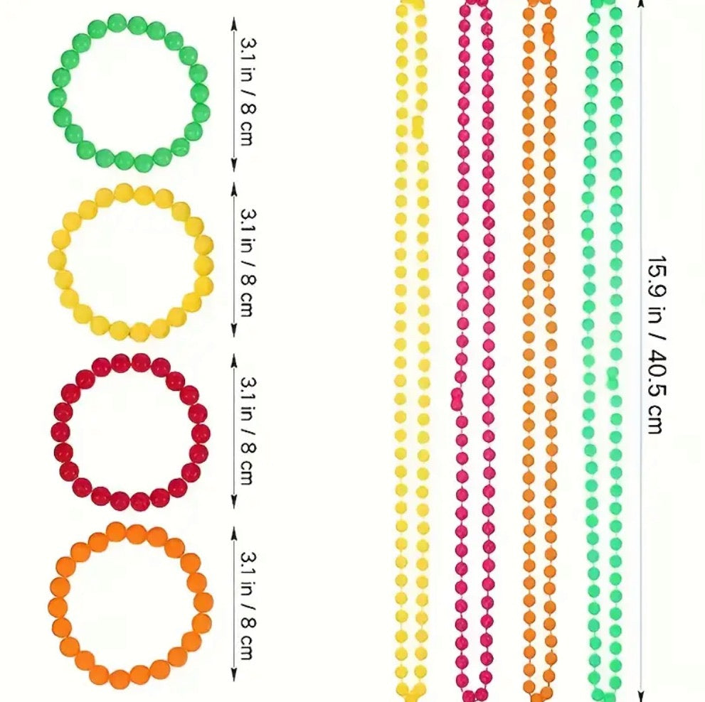 Bead necklace and bracelet set