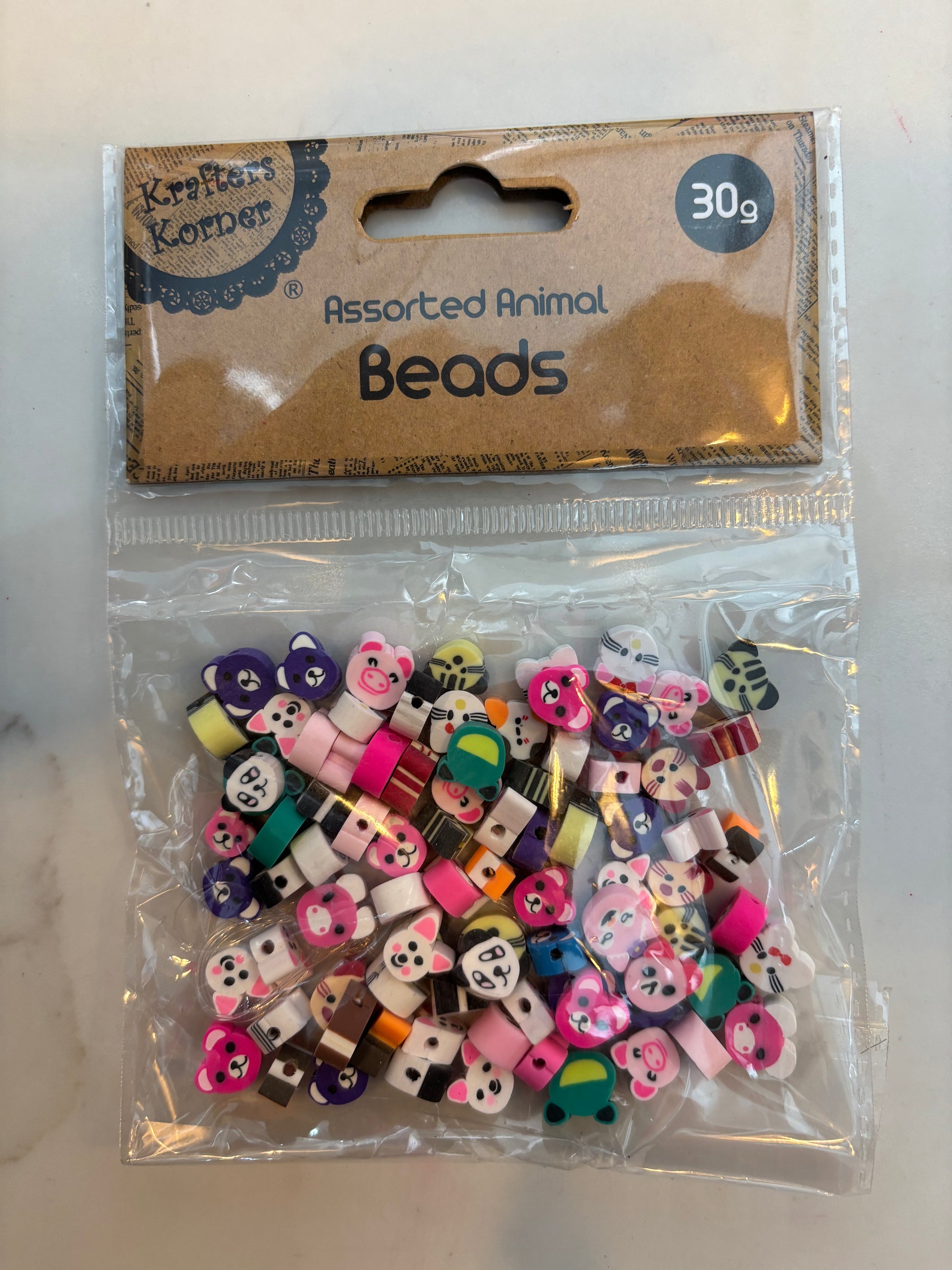 Assorted animal beads