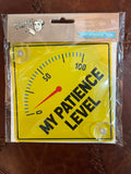 My Patience Level - car decal