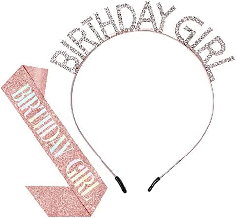 Birthday girl headband and sash