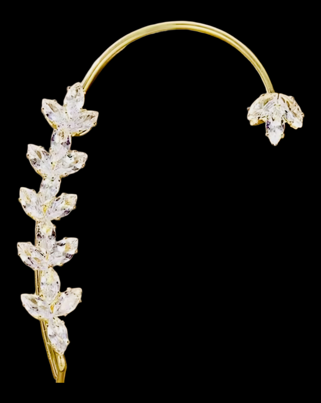 Manchette d'oreille Diamante Leaves (droite)