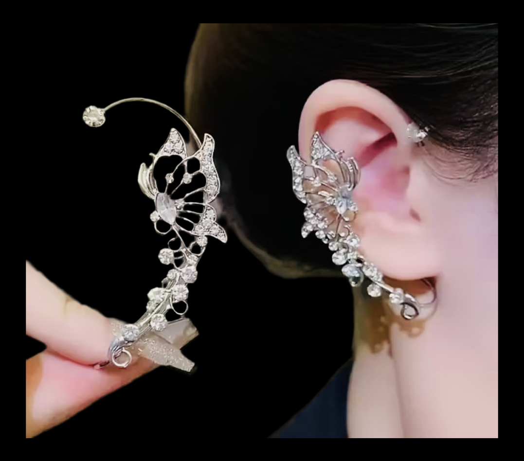 Diamante Wings Ear Cuff