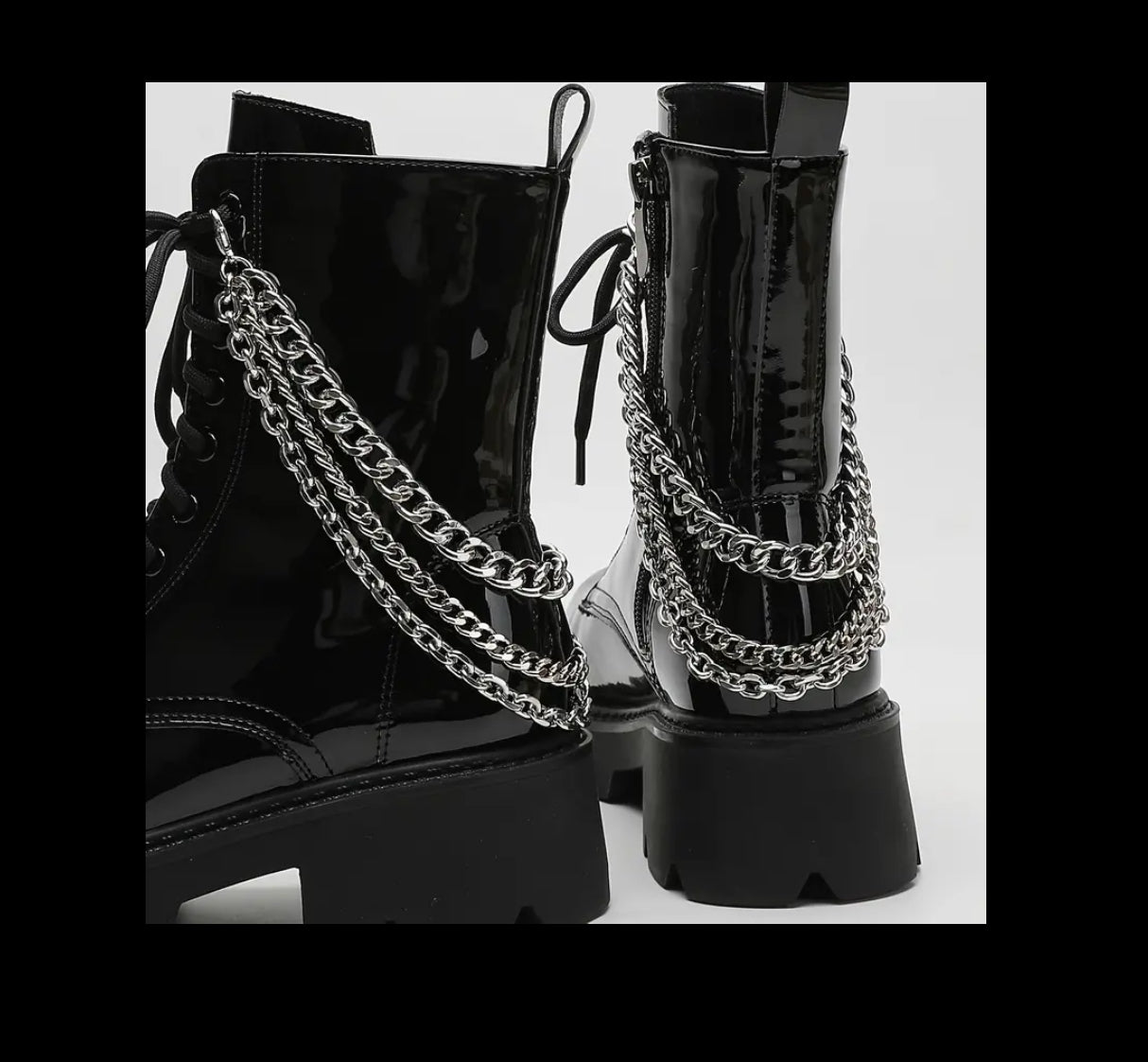 Boot Shoe Chains- silver colour