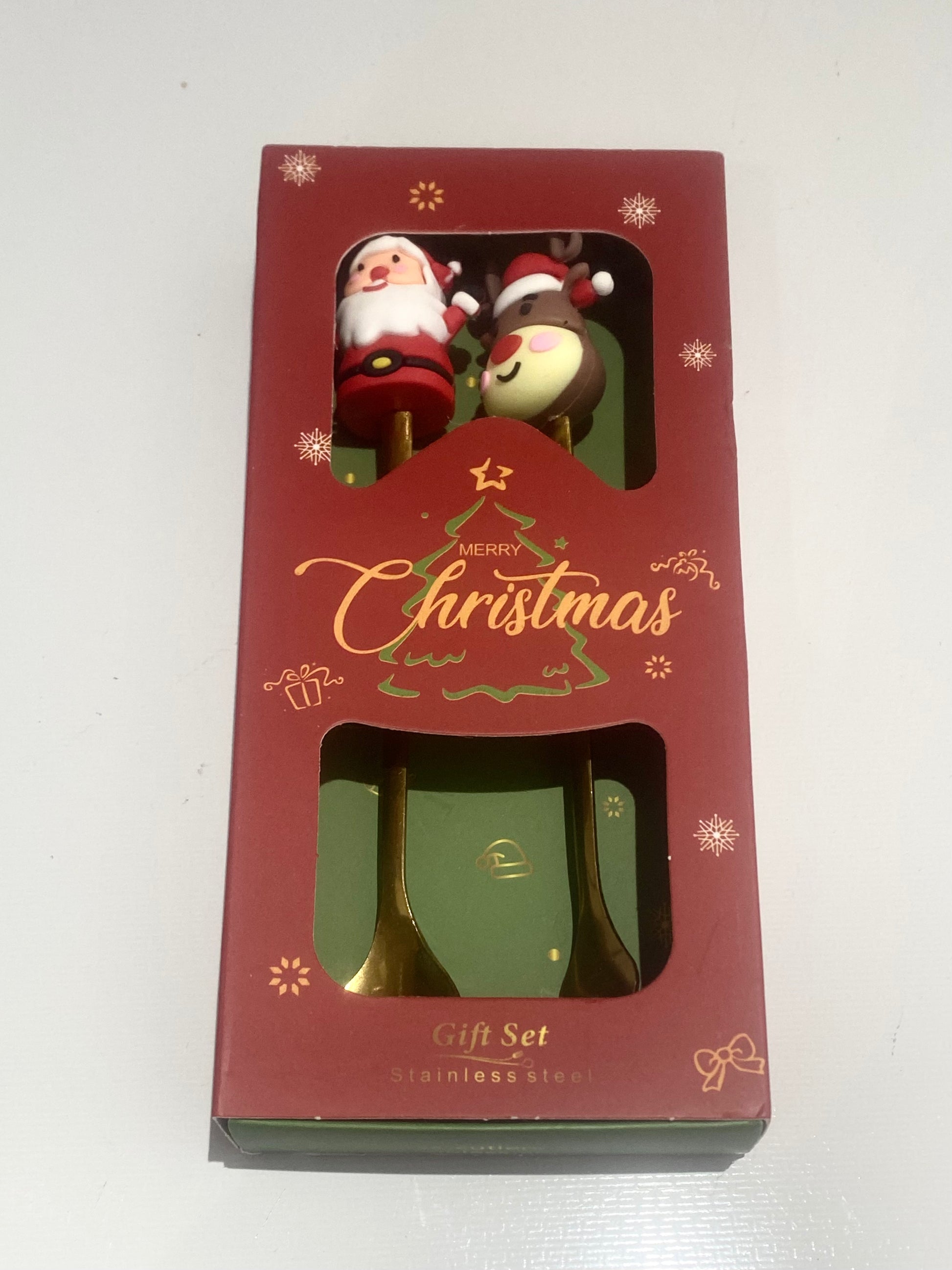 Stainless steel Christmas spoon and fork