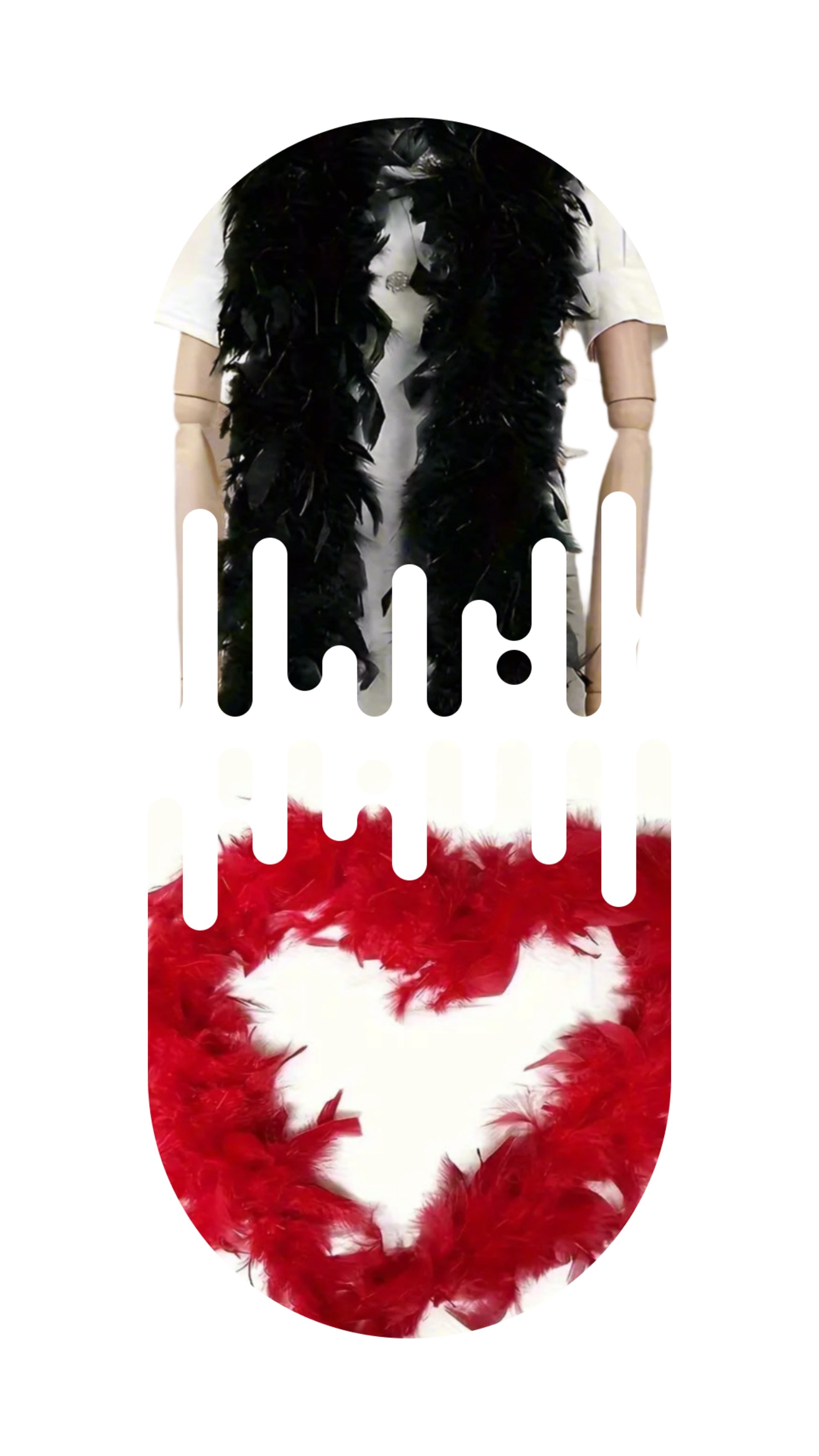 Feather Boa (Red or Black)