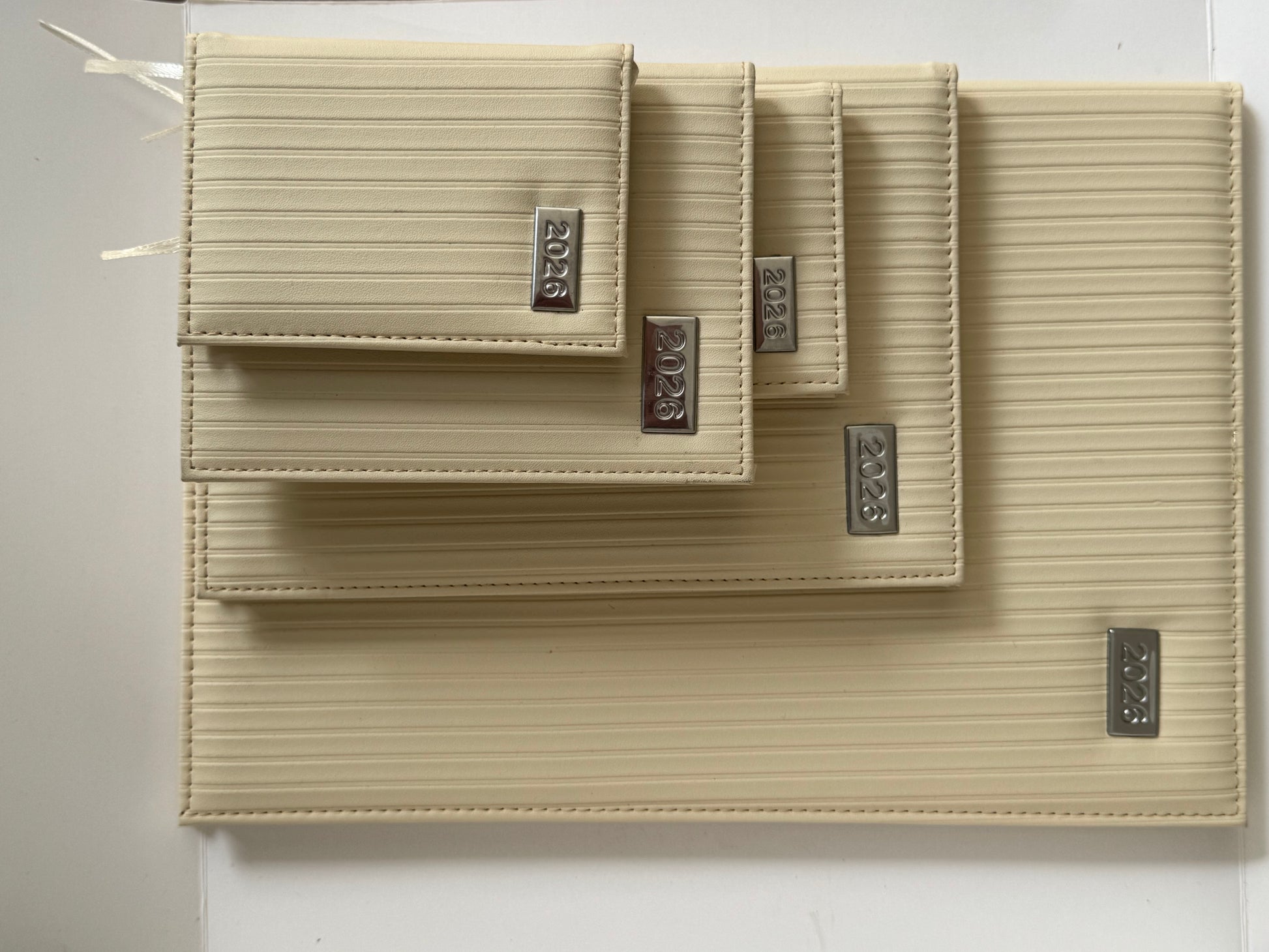 2026 Beige Embossed Diary (Different Sizes)