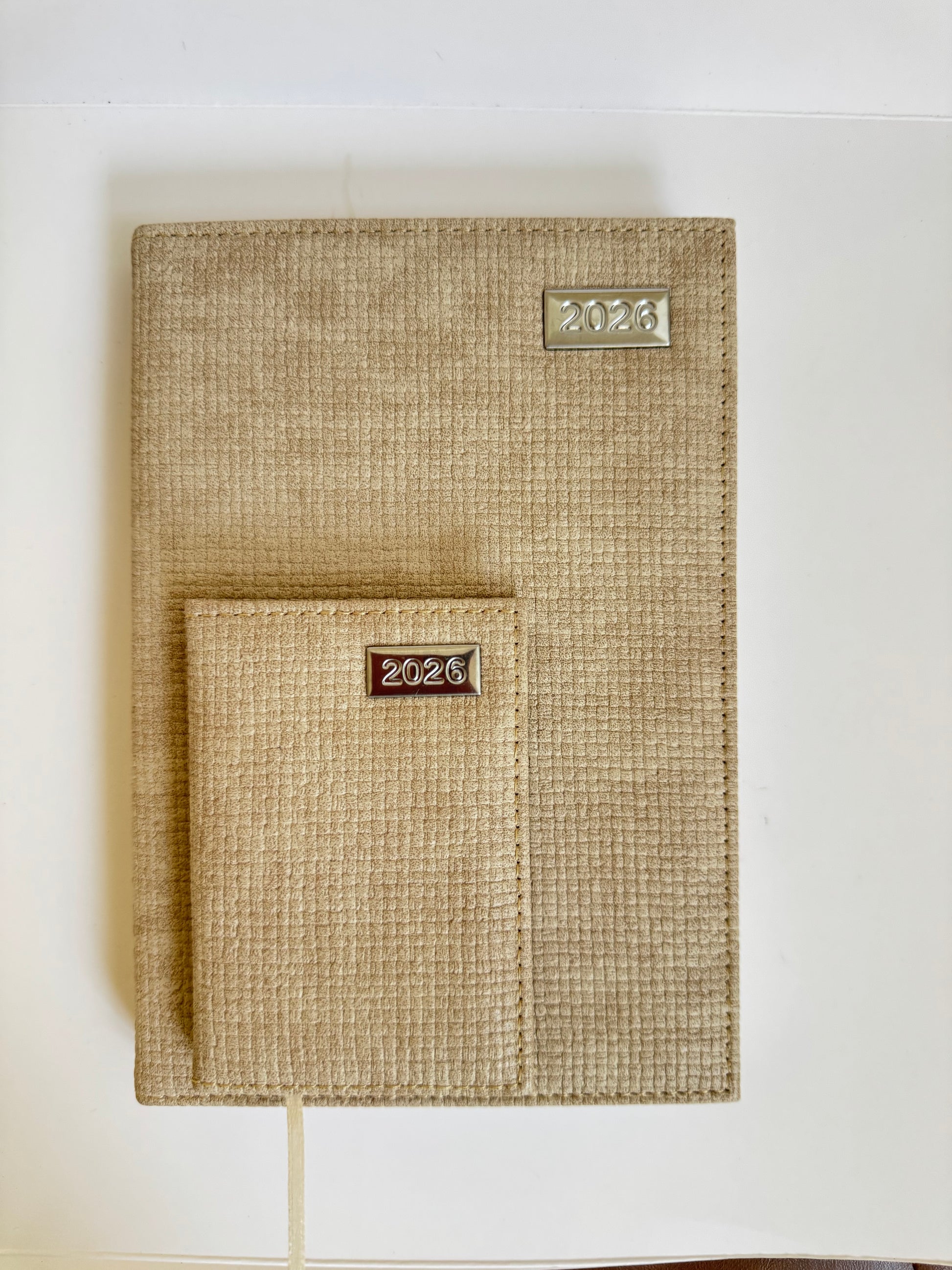 2026 Light Brown Embossed Diary (Different Sizes)