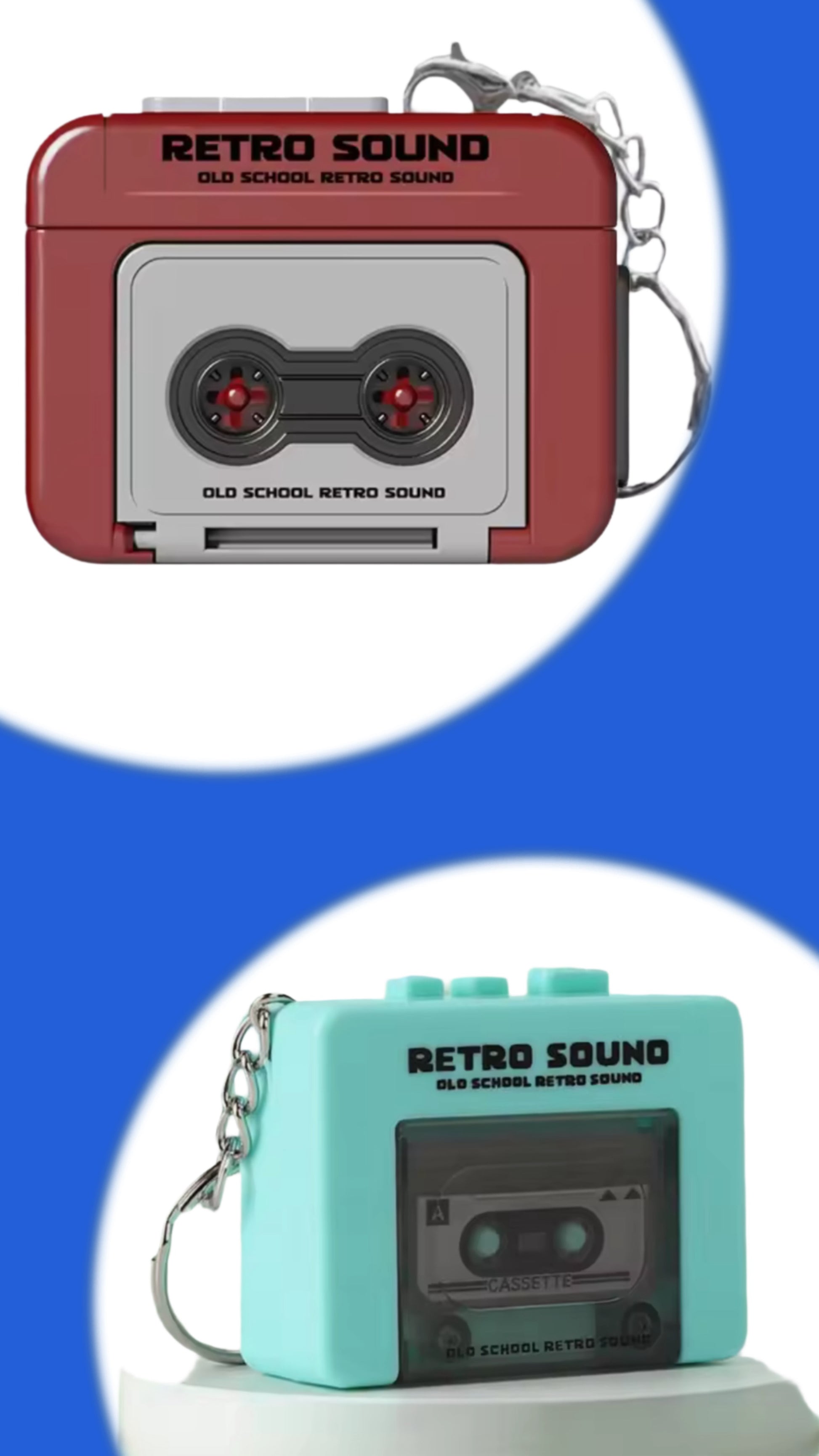 Retro Tape Recorder Keychain