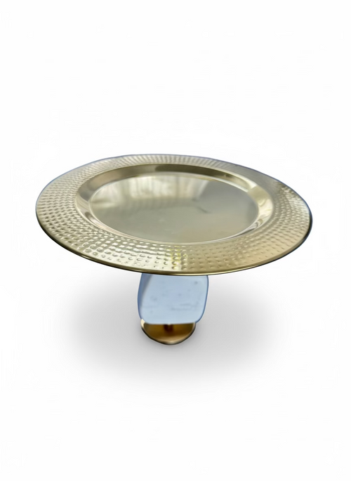 Gold Tray on Marble Stand