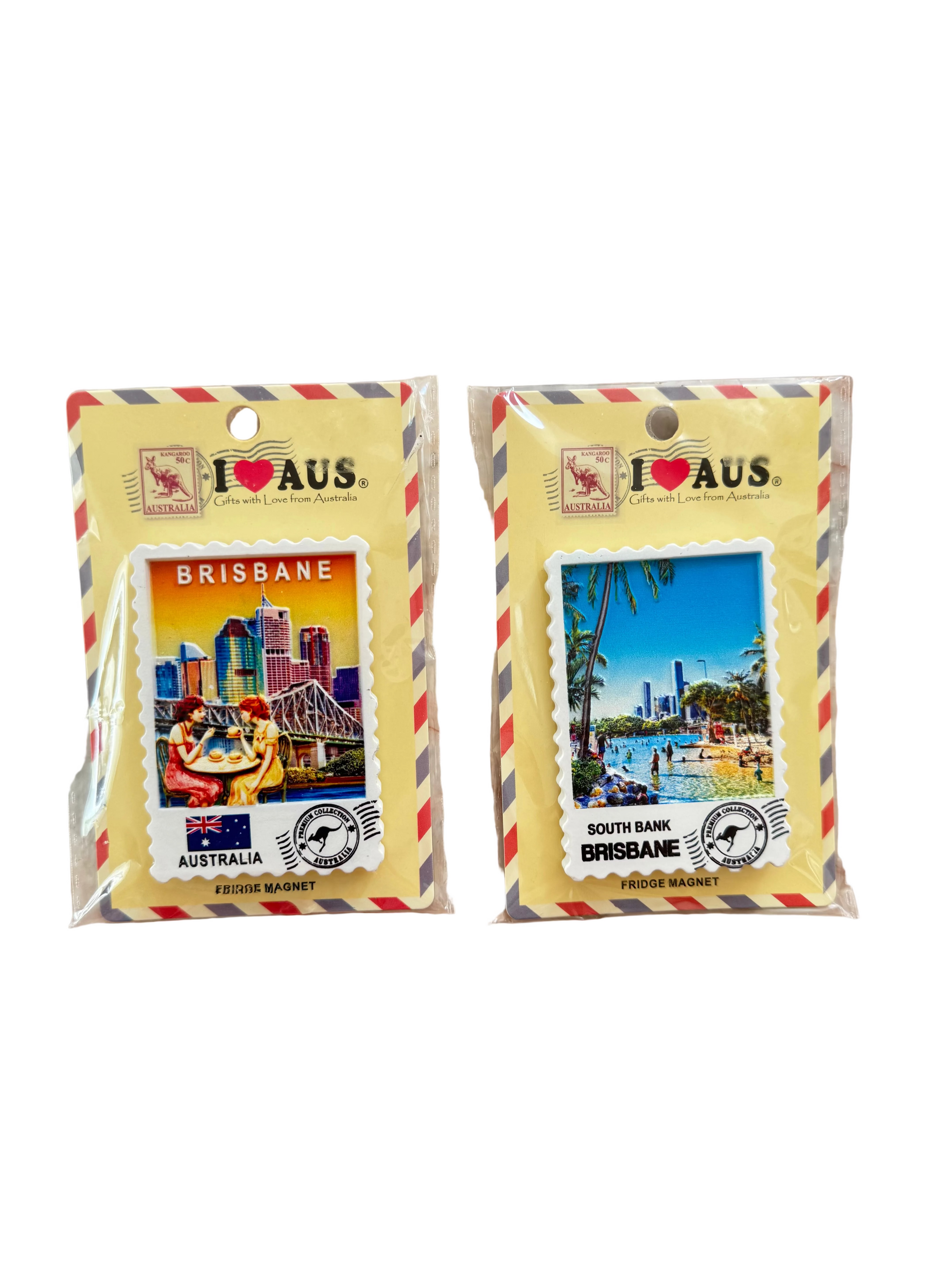 3D Brisbane Stamp Fridge Magnets