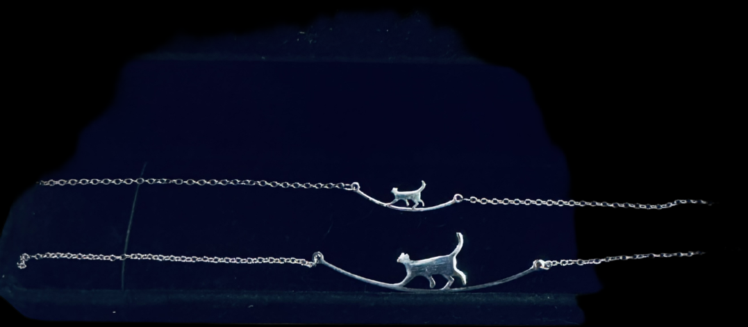 Cat Bracelet Necklace Gift Set