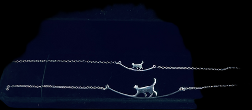 Cat Bracelet Necklace Gift Set