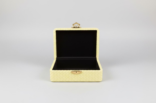 Green Woven Pearl Jewellery Box