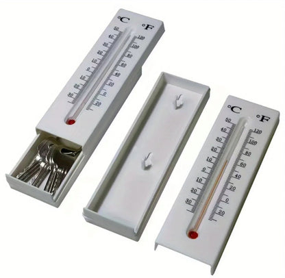 Thermometer security hiding space