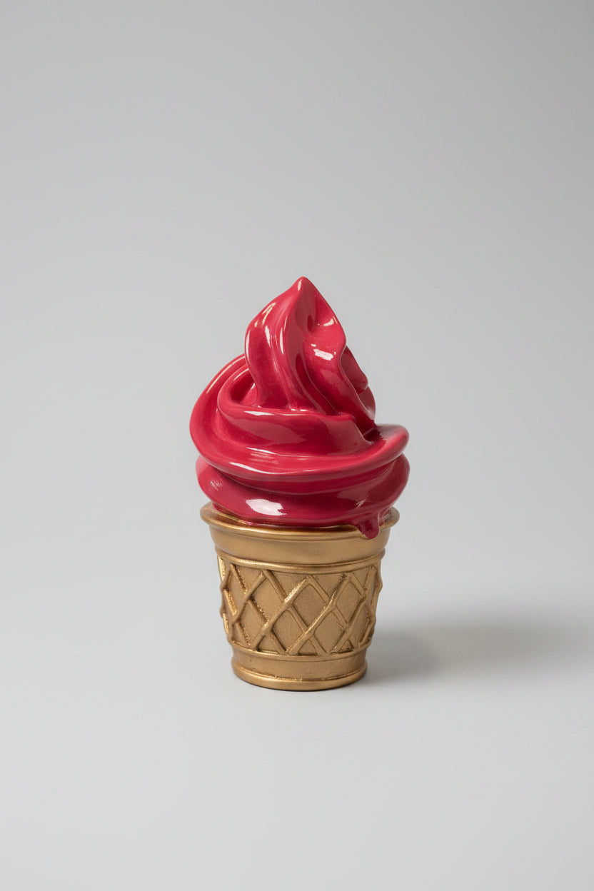 Red Swirl Ice Cream Décor
