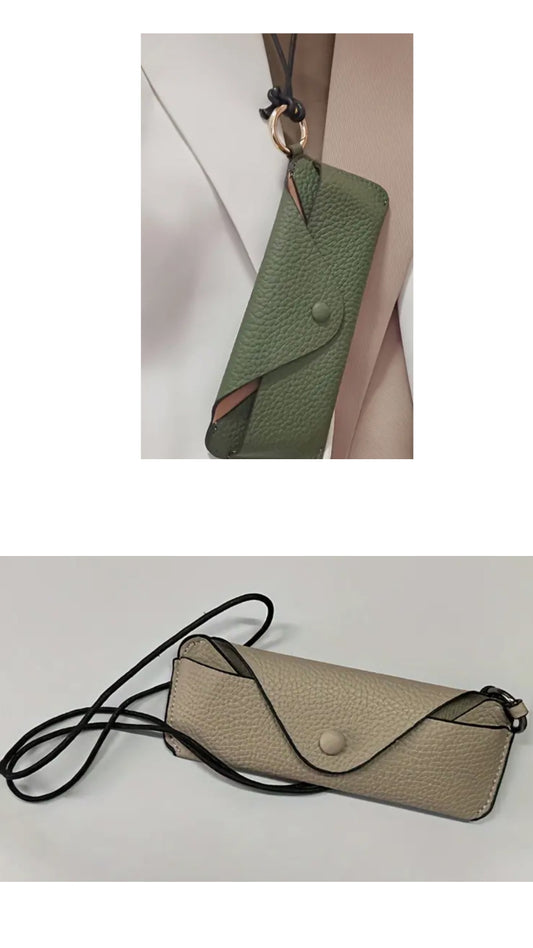 Soft glasses case with long strap