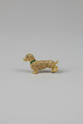 Rhinestone Dachshund Brooch