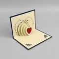 3D Red Heart Pop-Up Greeting Card – Midnight Edition