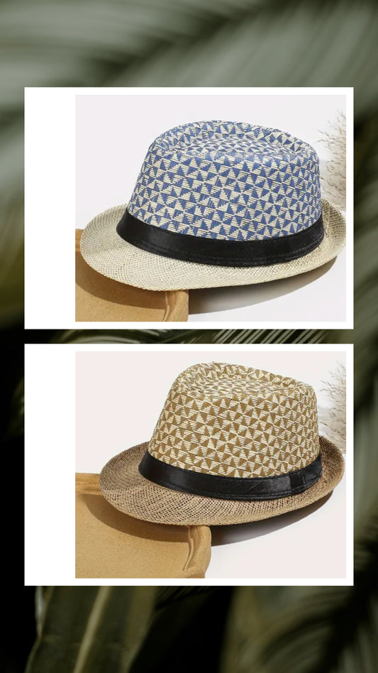 Geometric Panama Hat