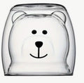 Double-walled bear glass mug