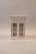 Miniature White Wooden Display Cabinet