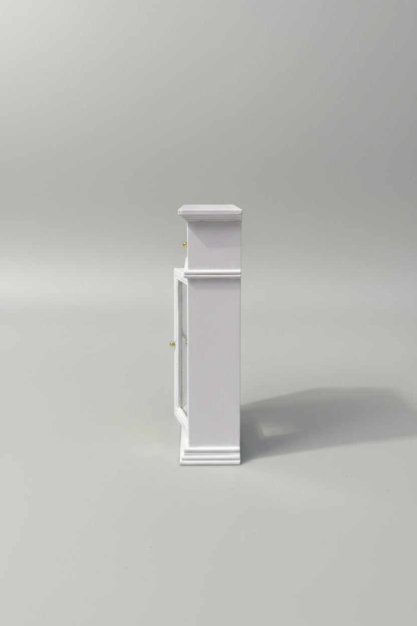 Miniature White Wooden Display Cabinet