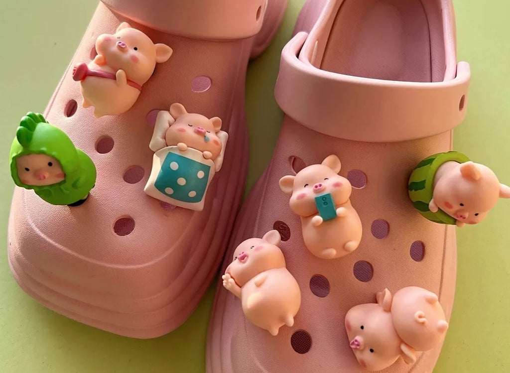 Breloques fantaisie pour chaussures en forme de cochon