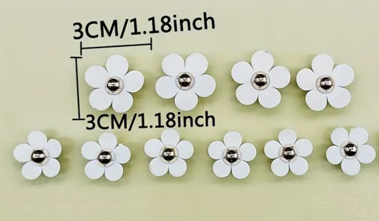 Rubber shoe flower charms