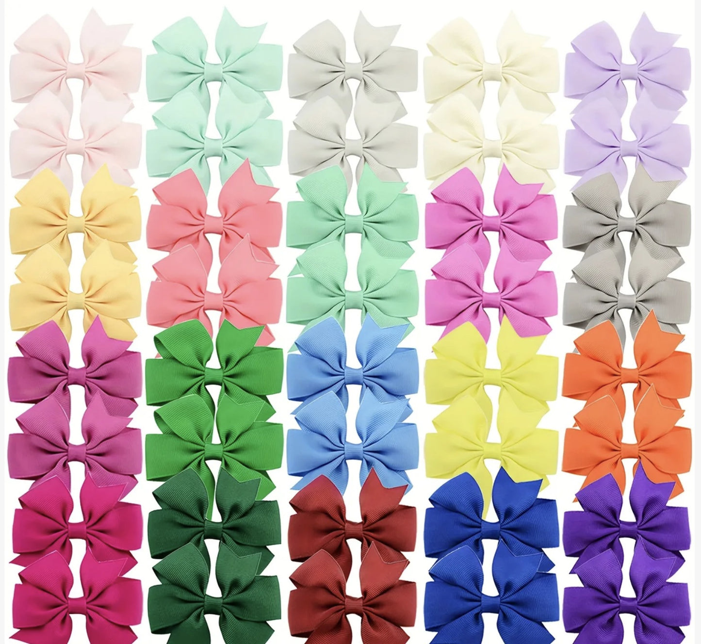 Small bow clips ( various colours)