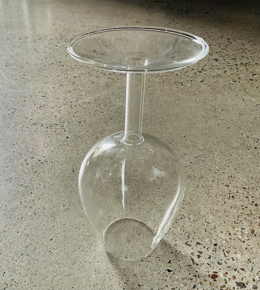 Upside down Wine glass