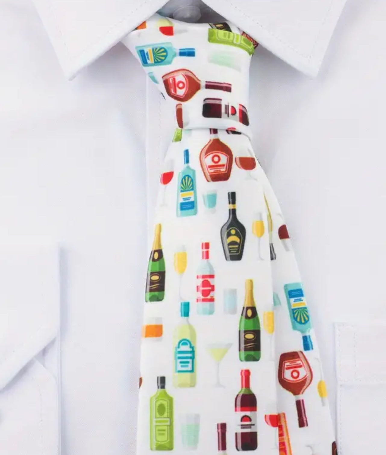 Novelty bottles neck tie