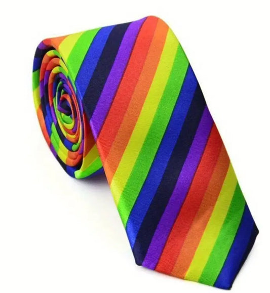 Rainbow neck tie