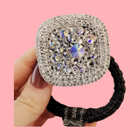 Diamonte cluster hair tie