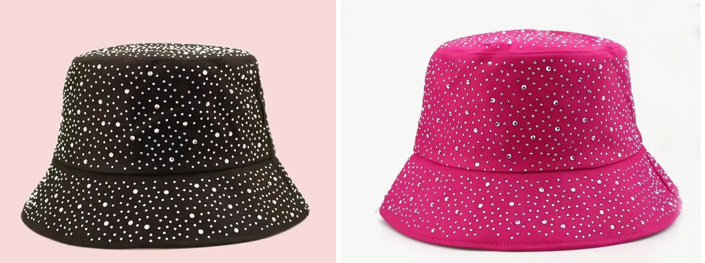 Chapeau en coton Diamonte (rose ou noir)