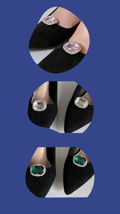 Gem shoe clips (medium rectangular)