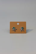 Octopus Stud Earrings – Blue Zircon