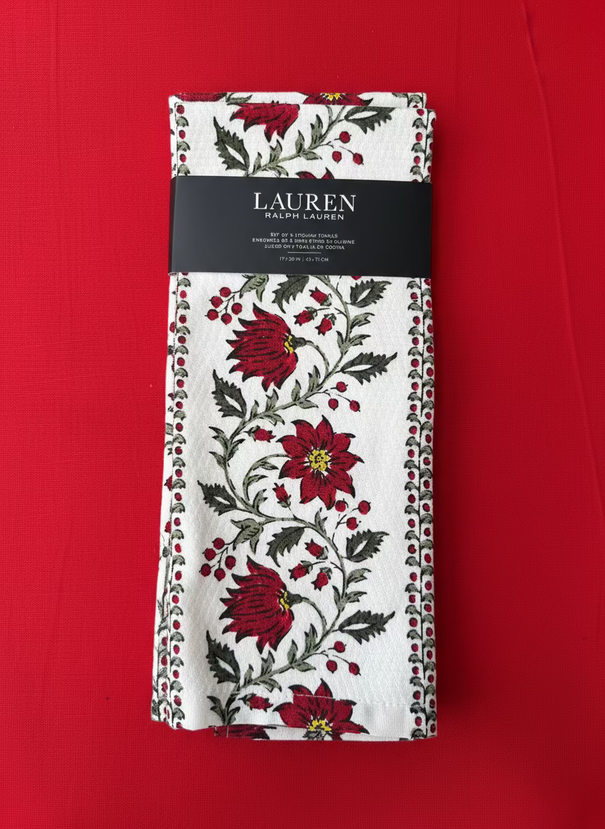 Ralph Lauren Christmas Cotton Tea Towels (Set of 2)