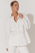 Amber poplin shirt (white)