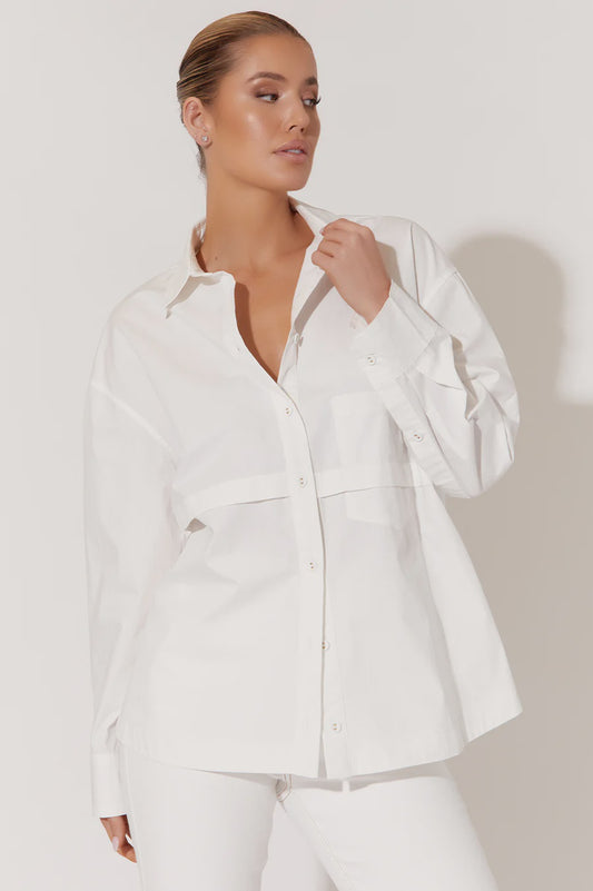 Amber poplin shirt (white)