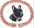 Collier en or rose avec diamants pour chien ou chat