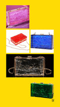 Sac à main rigide en acrylique ondulé (différentes couleurs)