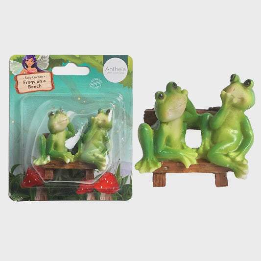 Fairy Garden Frogs On Bench