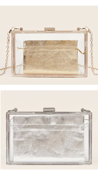 See-through acrylic handbag