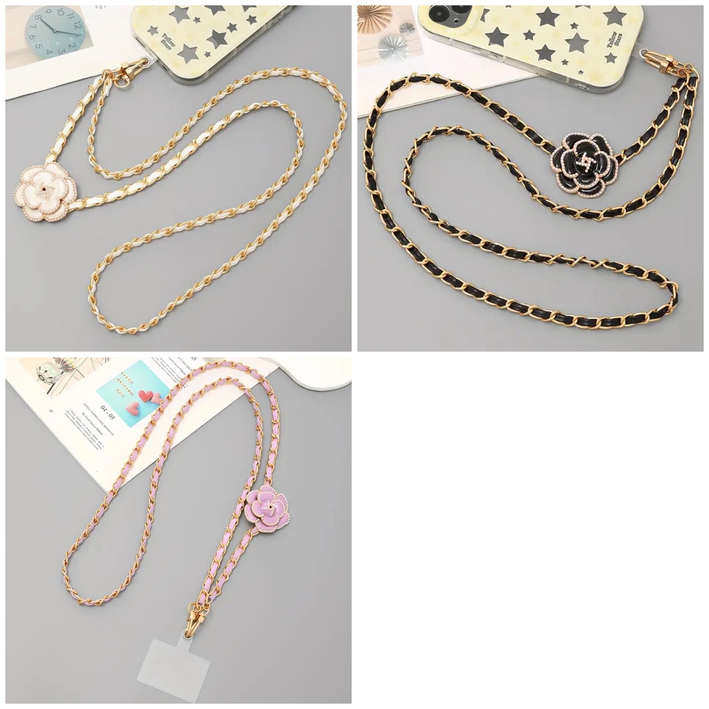 Pearl Flower Shaped Phone Lanyard / Bag Strap