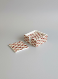 Shell lacquered coaster set - set of 6
