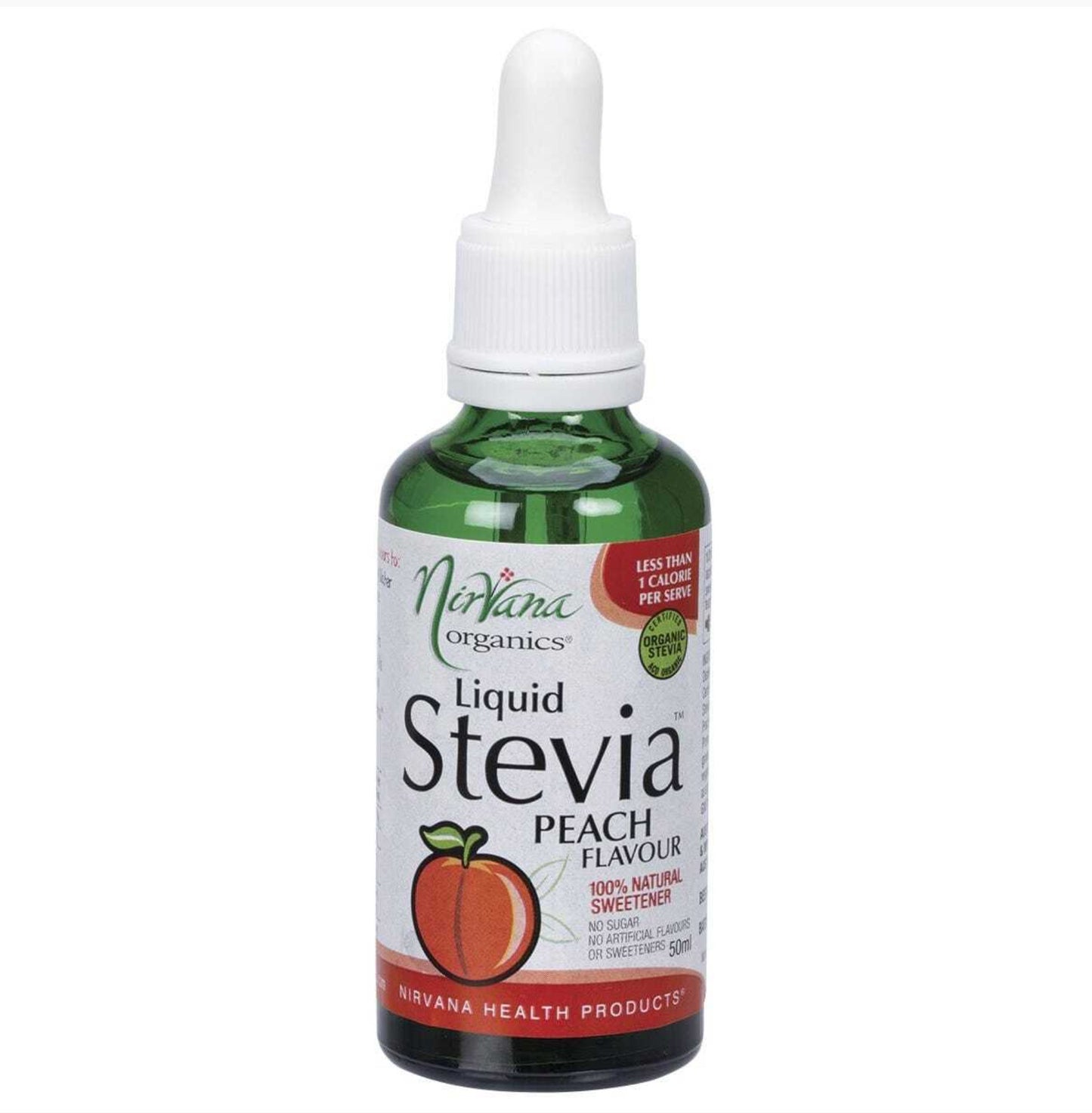 Peach flavour stevia drops