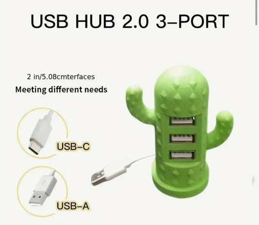 USB 2.0 Hub 3 Port Cactus