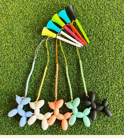 Novelty balloon dog golf tee