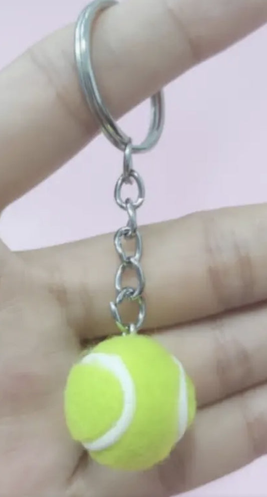 Tennis ball keychain